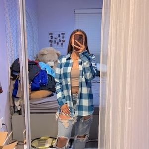 Plaid Button Up Sweater